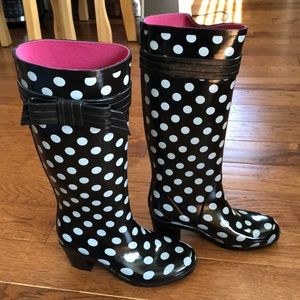 Kate spades rain long boots with box
